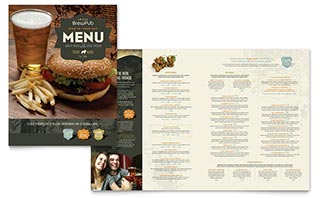 Brewery & Brew Pub Menu Template