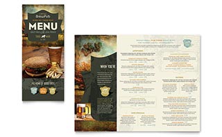 Brewery & Brew Pub Take-out Brochure Template