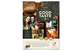 Brewery & Brew Pub Flyer Template Design