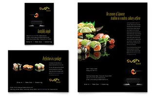 Sushi Restaurant Flyer & Ad Template