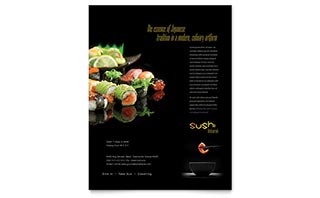 Sushi Restaurant Flyer Template