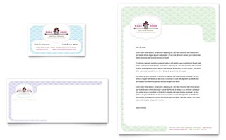 Bakery & Cupcake Shop Business Card & Letterhead Template