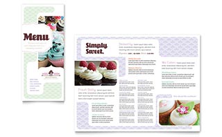 Bakery & Cupcake Shop Menu Template