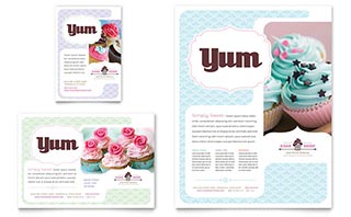 Bakery & Cupcake Shop Flyer & Ad Template