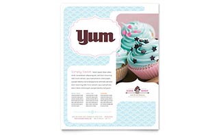 Bakery & Cupcake Shop Flyer Template