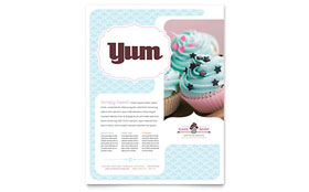 Bakery & Cupcake Shop Flyer Template Design