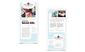 Bakery & Cupcake Shop Rack Card Template Design