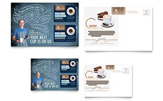 Coffee Shop Postcard Template