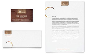 Coffee Shop Business Card & Letterhead Template Design