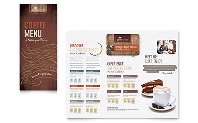 Coffee Shop Menu Design Example