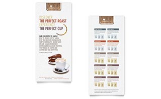 Coffee Shop Rack Card Template