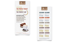 Coffee Shop Rack Card Template Design