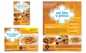 Indian Restaurant Flyer & Ad Template Design