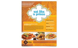 Indian Restaurant Flyer Template