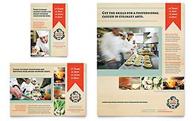 Culinary School Flyer & Ad Template Design