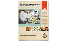 Culinary School Flyer Template Design