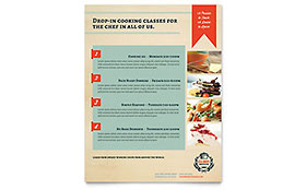 Culinary School Class Flyer Template Design