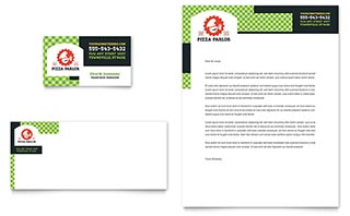 Pizza Parlor Business Card & Letterhead Template