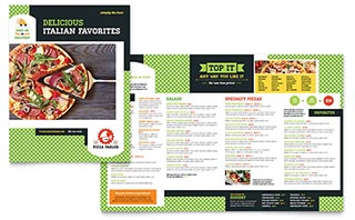 Pizza Parlor Menu Template