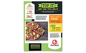 Pizza Parlor Flyer Template Design