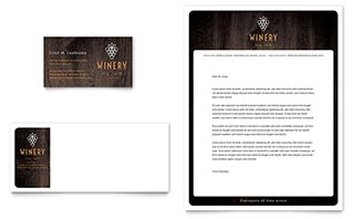 Winery Business Card & Letterhead Template