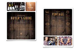 Winery Datasheet Template Design