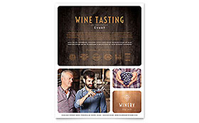 Winery Flyer Template Design