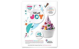 Frozen Yogurt Shop Flyer Template