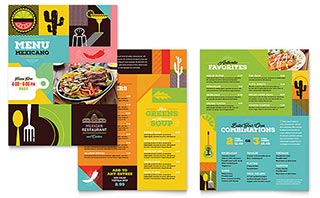 Mexican Food & Cantina Menu Template