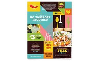 Mexican Food & Cantina Flyer Template