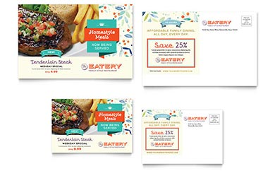 Family Restaurant Postcard Download