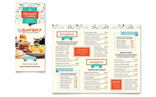 Family Restaurant Take-out Brochure Template