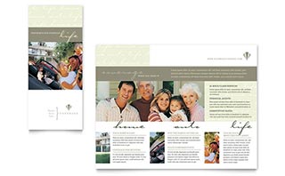 Life & Auto Insurance Company Brochure Template