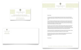 Life & Auto Insurance Company Business Card & Letterhead Template Design