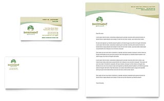 Investment Management Business Card & Letterhead Template