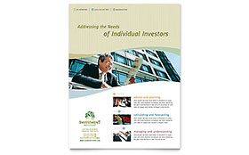 Investment Management Flyer Template Design