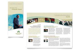 Investment Management Tri Fold Brochure Template Design