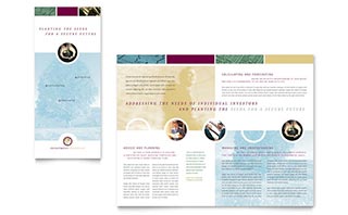 Financial Consulting Tri Fold Brochure Template