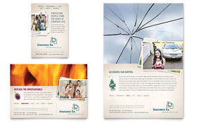 Life Insurance Company Flyer & Ad Template Design