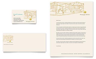 Mortgage Broker Business Card & Letterhead Template