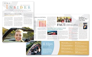 Car Insurance Company Newsletter Template