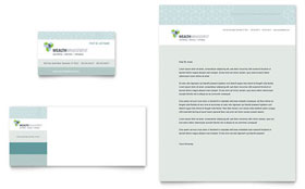 Wealth Management Services Business Card & Letterhead Template Design