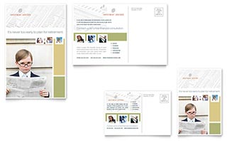 Investment Advisor Postcard Template