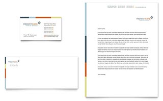 Private Bank Business Card & Letterhead Template