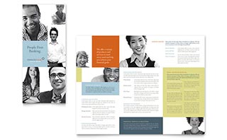 Private Bank Tri Fold Brochure Template