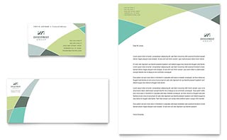 Financial Advisor Business Card & Letterhead Template