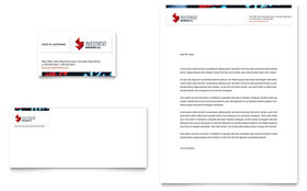 Investment Bank Business Card & Letterhead Template Design