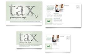 Accounting & Tax Services Postcard Template Design