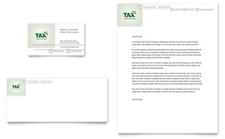 Accounting & Tax Services Business Card & Letterhead Template