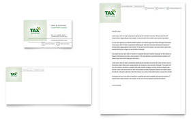 Accounting & Tax Services Business Card & Letterhead Template Design